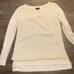 Ivory sweater from the Limited with blouse underlay. GUC. Size small